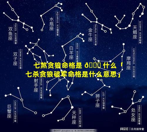七煞贪狼命格是 🐘 什么「七杀贪狼破军命格是什么意思」
